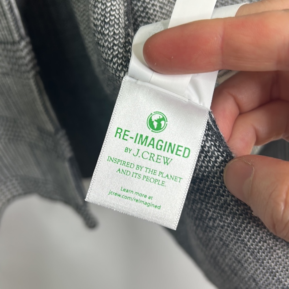 J. Crew Sophie open front glen plaid knit cotton wool pocketed blazer NWT - Picture 7 of 10